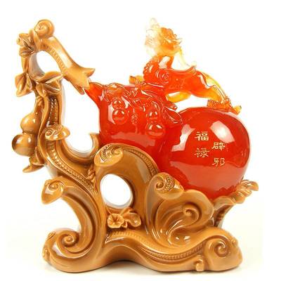 普潤(rùn)大號(hào)招財(cái)辟邪玉貔貅樹(shù)脂工藝品 承載祥瑞的商務(wù)與家居佳選